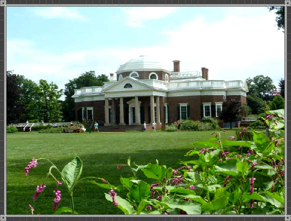 Das Herrenhaus von Thomas Jefferson in Monticello 