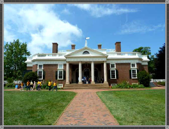 Das Herrenhaus von Thomas Jefferson in Monticello 