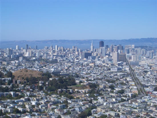 Blick auf San Francisco von den Twin Peaks