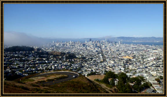 Aussicht von den Twin Peaks auf San Francisco