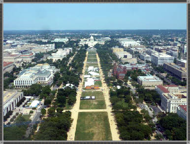 Blick vom Washington Monument in Richtung Capitol